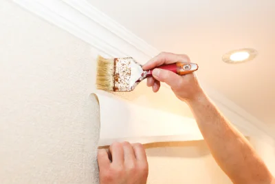 Pose de papier peint à Cheissoux — revêtements muraux et toiles de verre